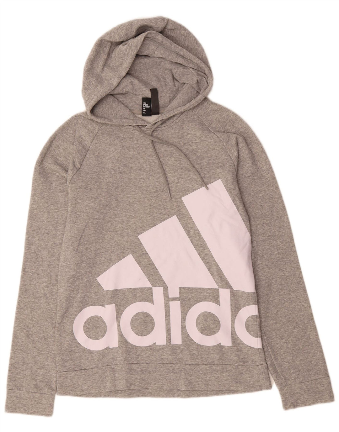 ADIDAS Pull à capuche graphique pour homme Petit coton moucheté gris