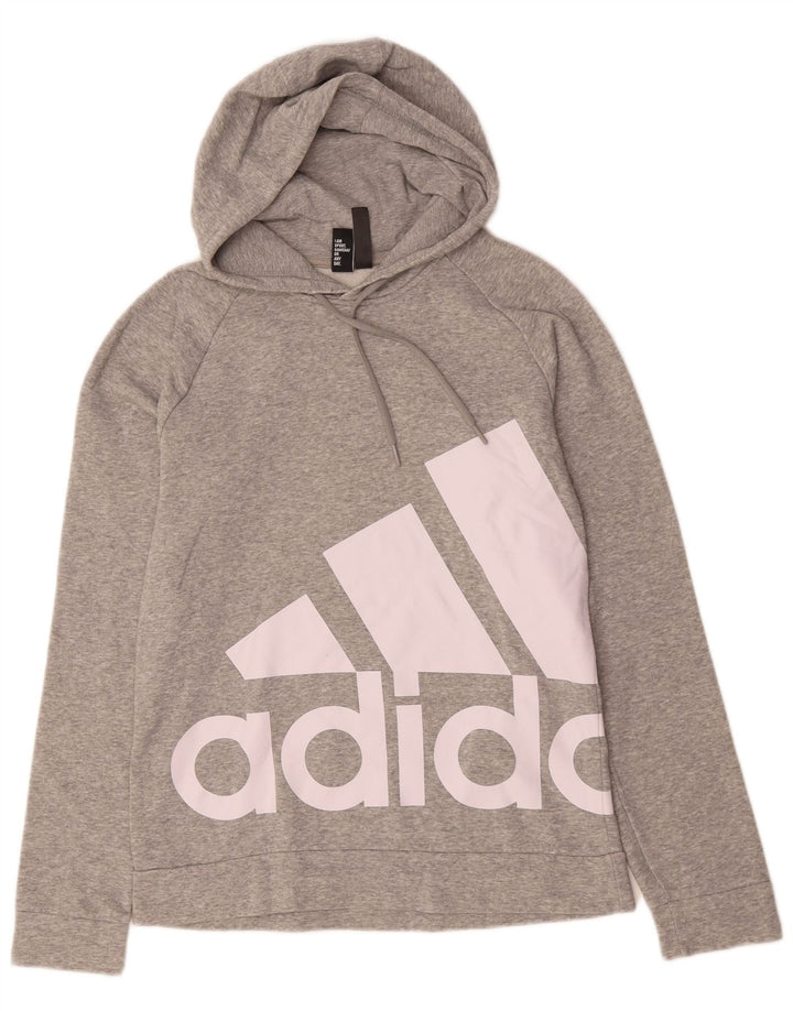 ADIDAS Pull à capuche graphique pour homme Petit coton moucheté gris
