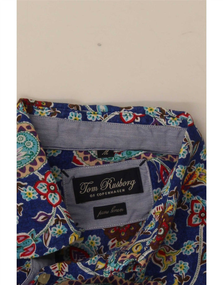 Tom Rusborg Chemise Homme Bleu Moyen Paisley Lin
