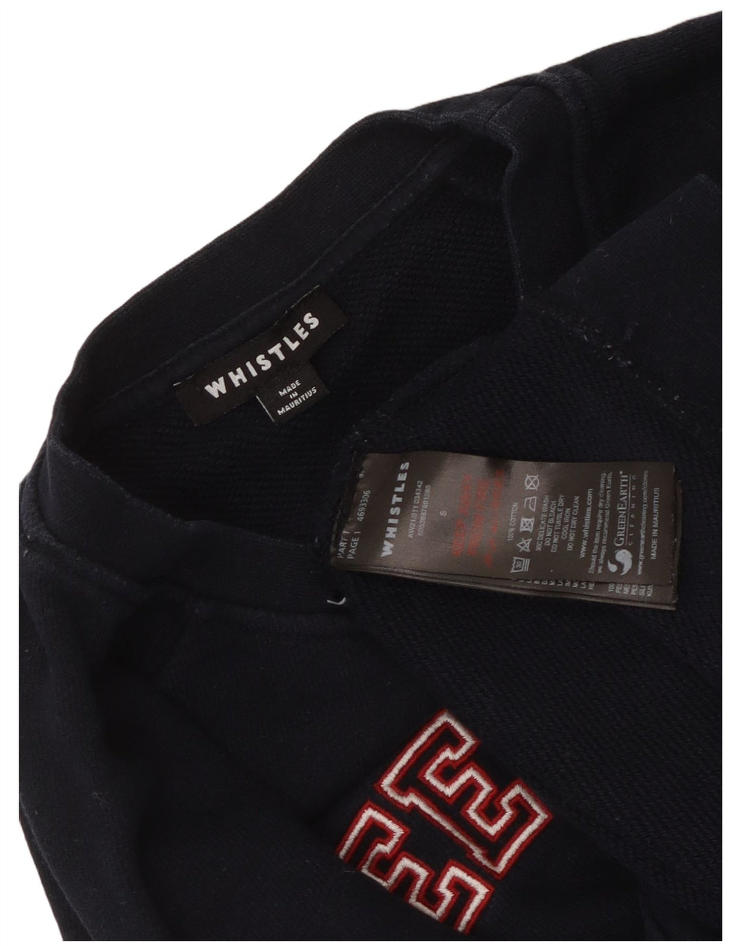 WHISTLE Sweat-shirt graphique Weekend pour femme UK 10 Small Bleu marine