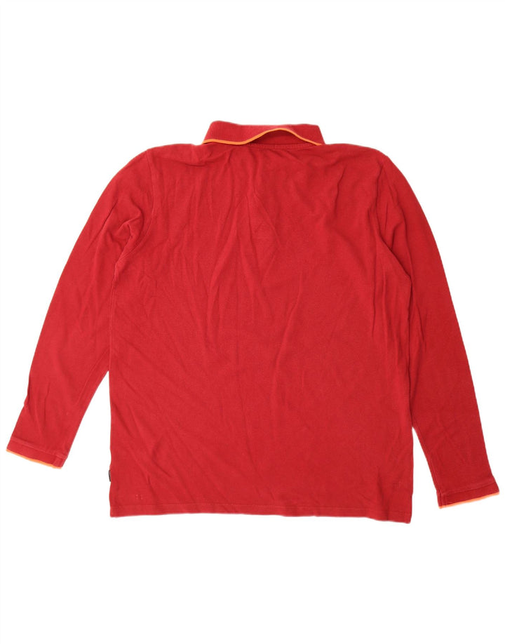 Chiemsee Polo à manches longues pour homme en coton rouge
