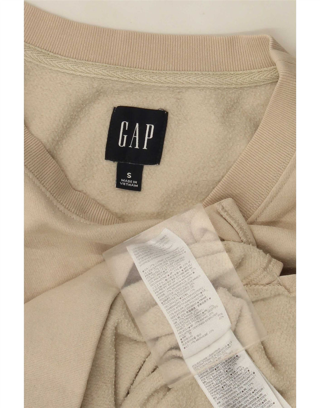Gap Sweat-shirt surdimensionné pour femme UK 10 Petit coton beige