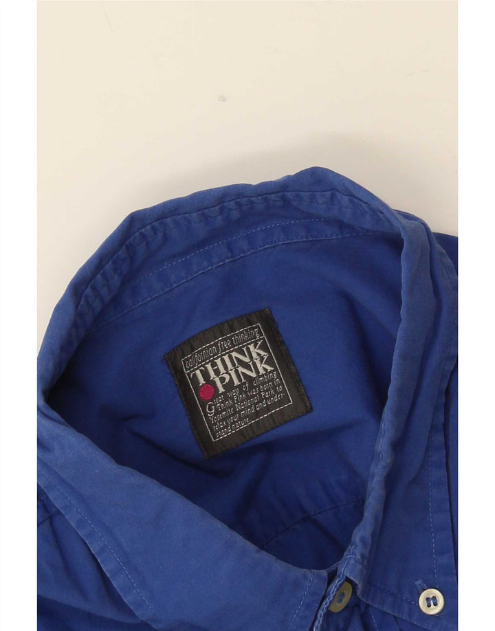 Think Pink Chemise à manches courtes pour hommes 2XL Bleu