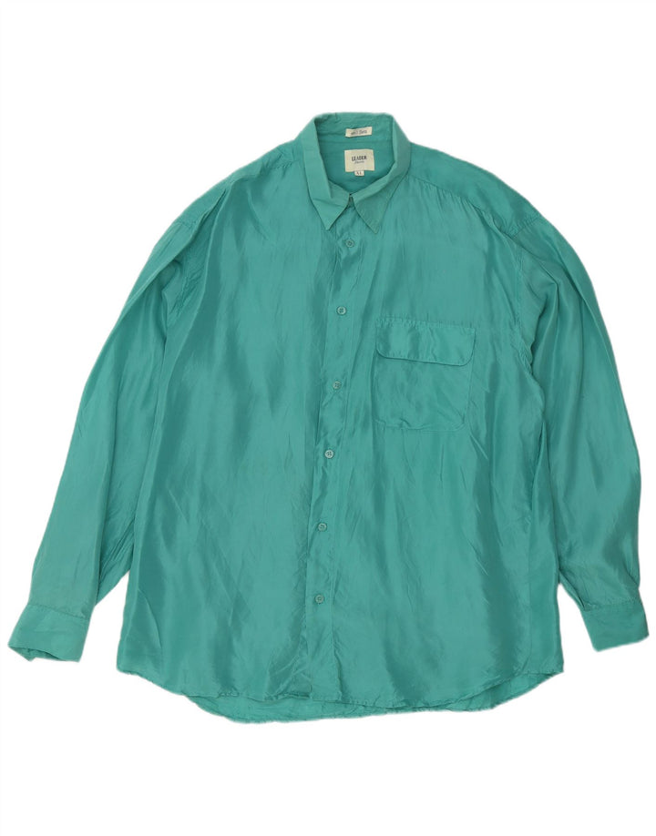Leader Chemise Homme XL Vert Soie