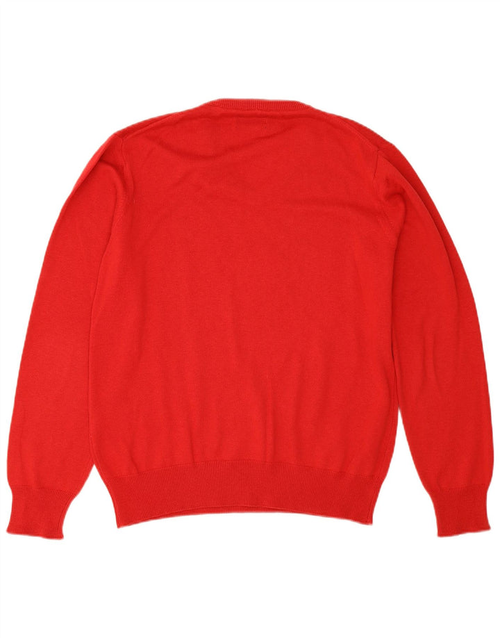 Gant Pull Col V Homme Petit Rouge Coton