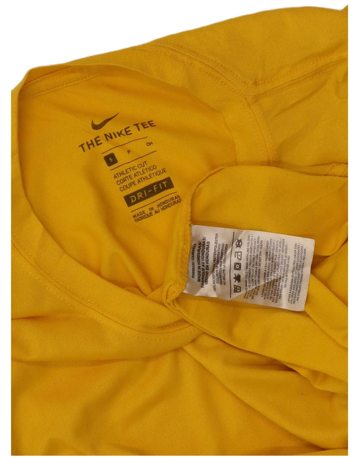 Nike Hommes Dri Fit T-Shirt Haut Petit Jaune Polyester