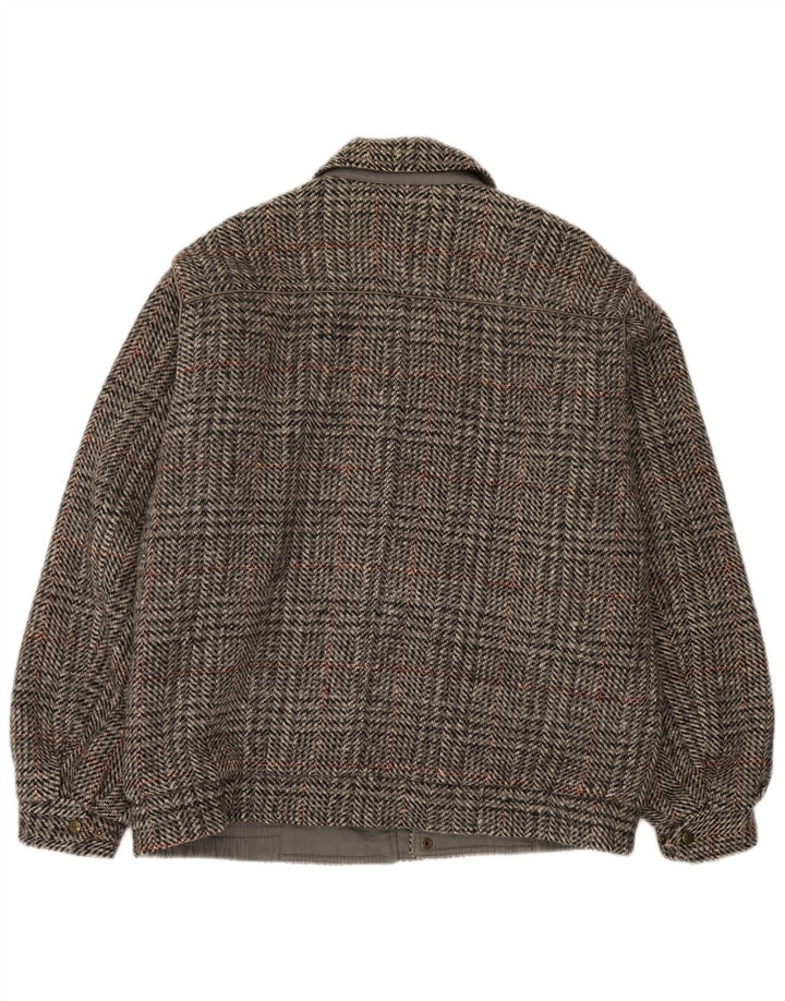 Faciba Bomber Homme IT 50 Large Gris Carreaux Laine
