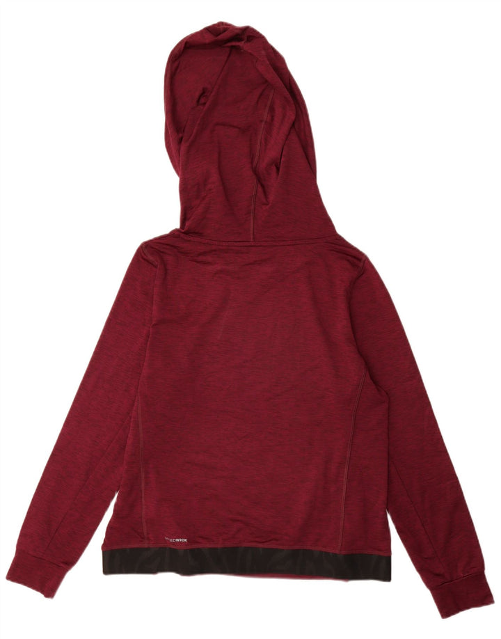 REEBOK Pull à capuche pour femme UK 12/14 Polyester moucheté marron moyen