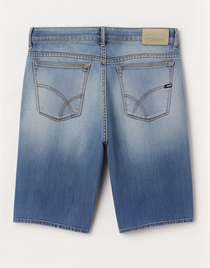 Gas Short en Jean Homme W33 Bleu Moyen Coton