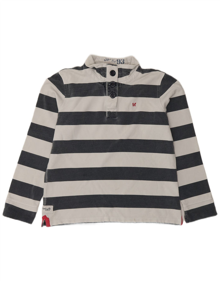 Crew Clothing Sweat-shirt pour femme UK 44 Bleu moyen rayé