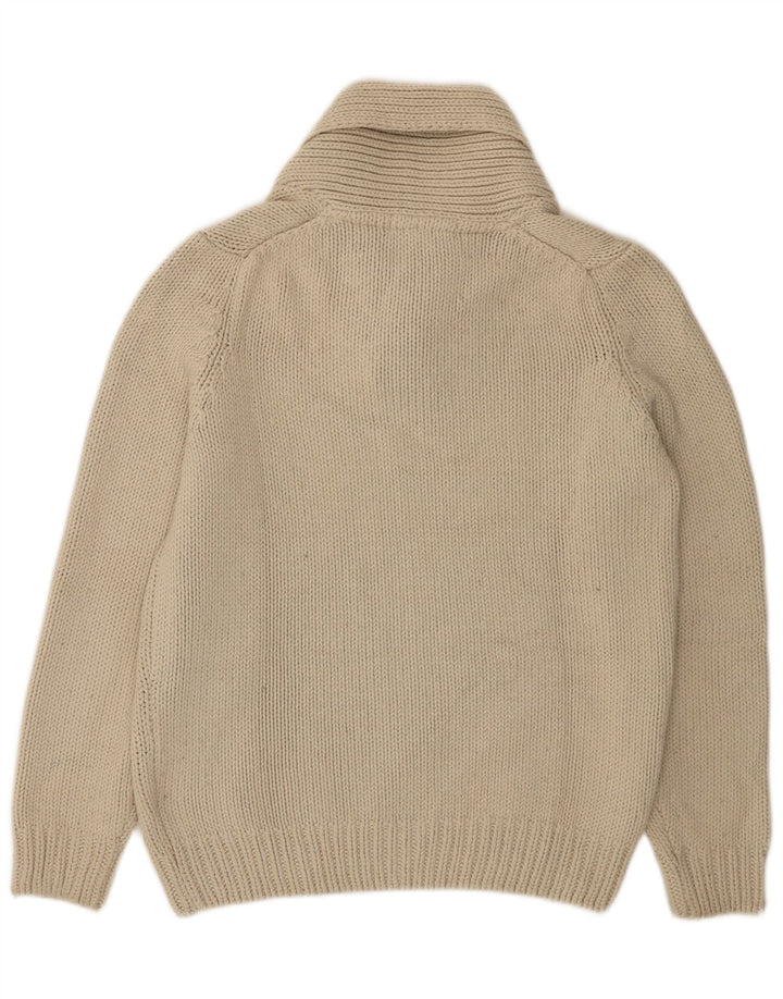 Zara Homme Pull Col Châle Pull Large Beige Acrylique