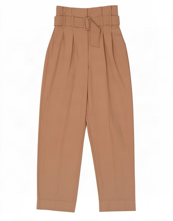 Topshop Pantalon décontracté taille haute pour femme UK 8 Small W26 L28 Beige
