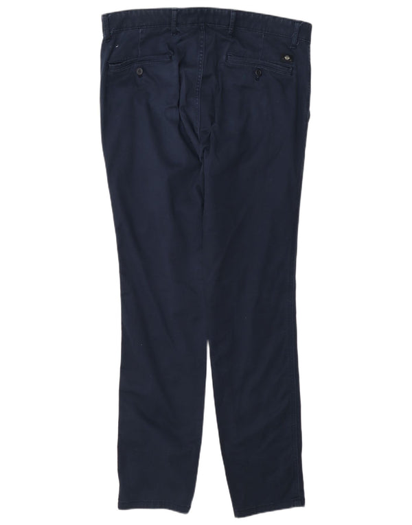 Dockers Mens Slim Chino Trousers W33 L32 Navy Blue Cotton