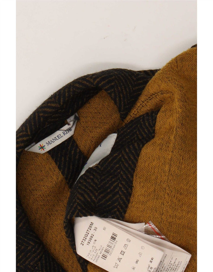 Manuel Ritz Veste blazer à 3 boutons pour homme IT 50 Grand chevrons noirs