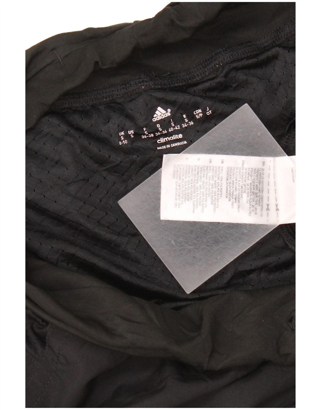 Adidas Climalite Sport Short UK 8/10 Petit Noir Polyester