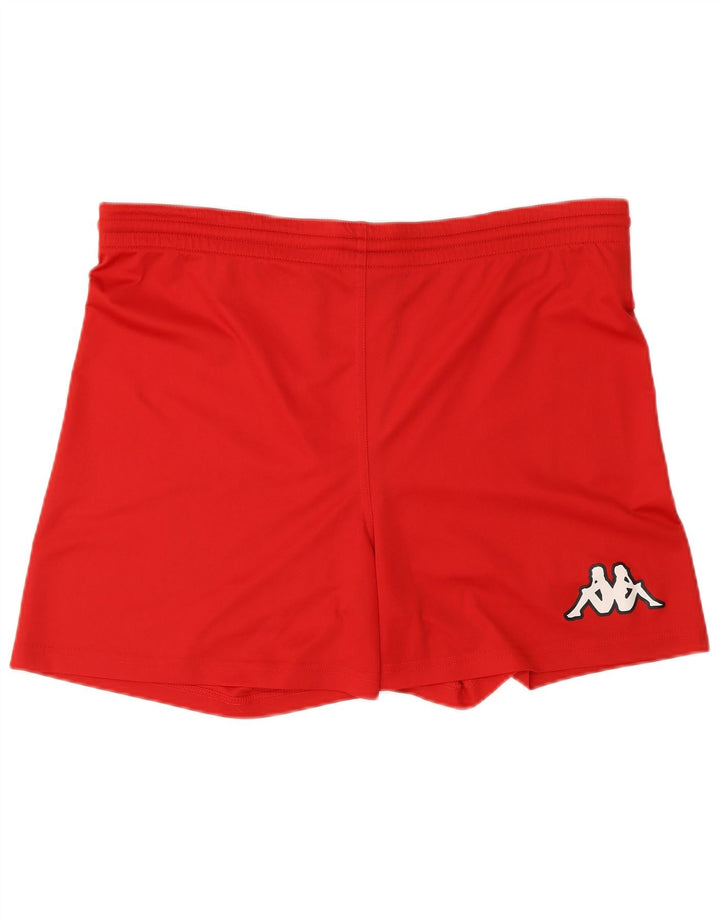 Kappa Short de sport homme grand rouge polyester