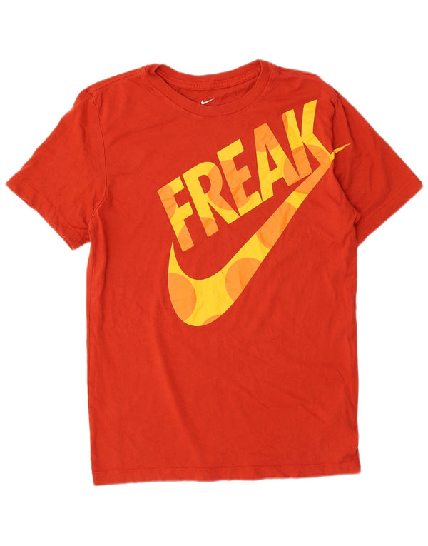 Nike Hommes Dri Fit Graphic T-Shirt Haut Petit Orange Coton