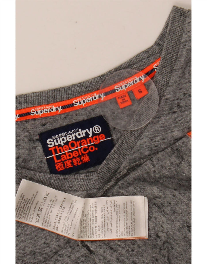 SUPERDRY T-Shirt Homme Petit Gris Moucheté Coton