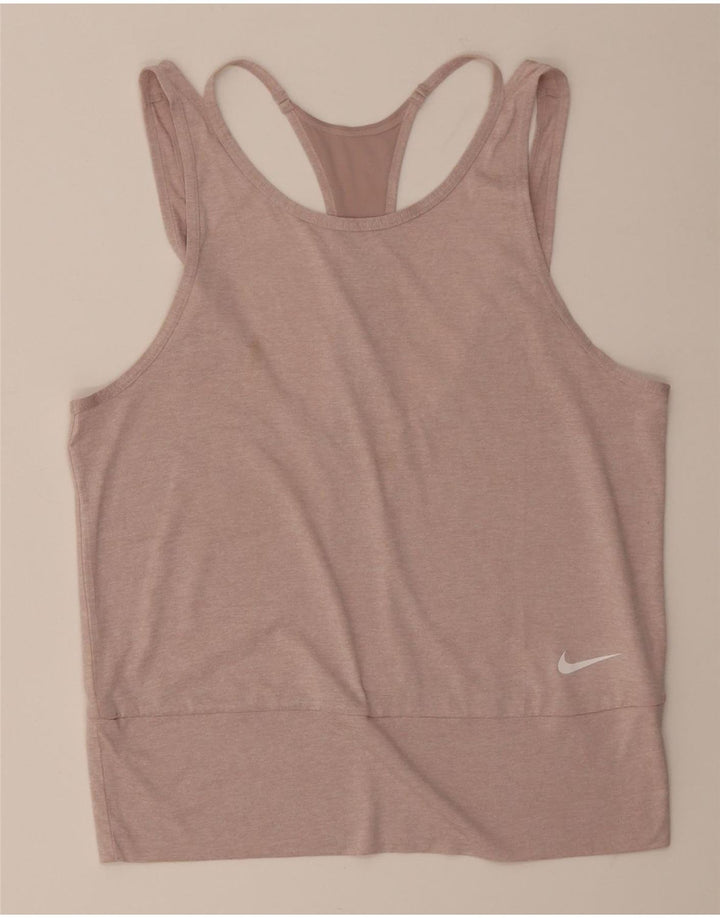 Nike Femme Dri Fit Débardeur UK 12 Rose Moyen Polyester