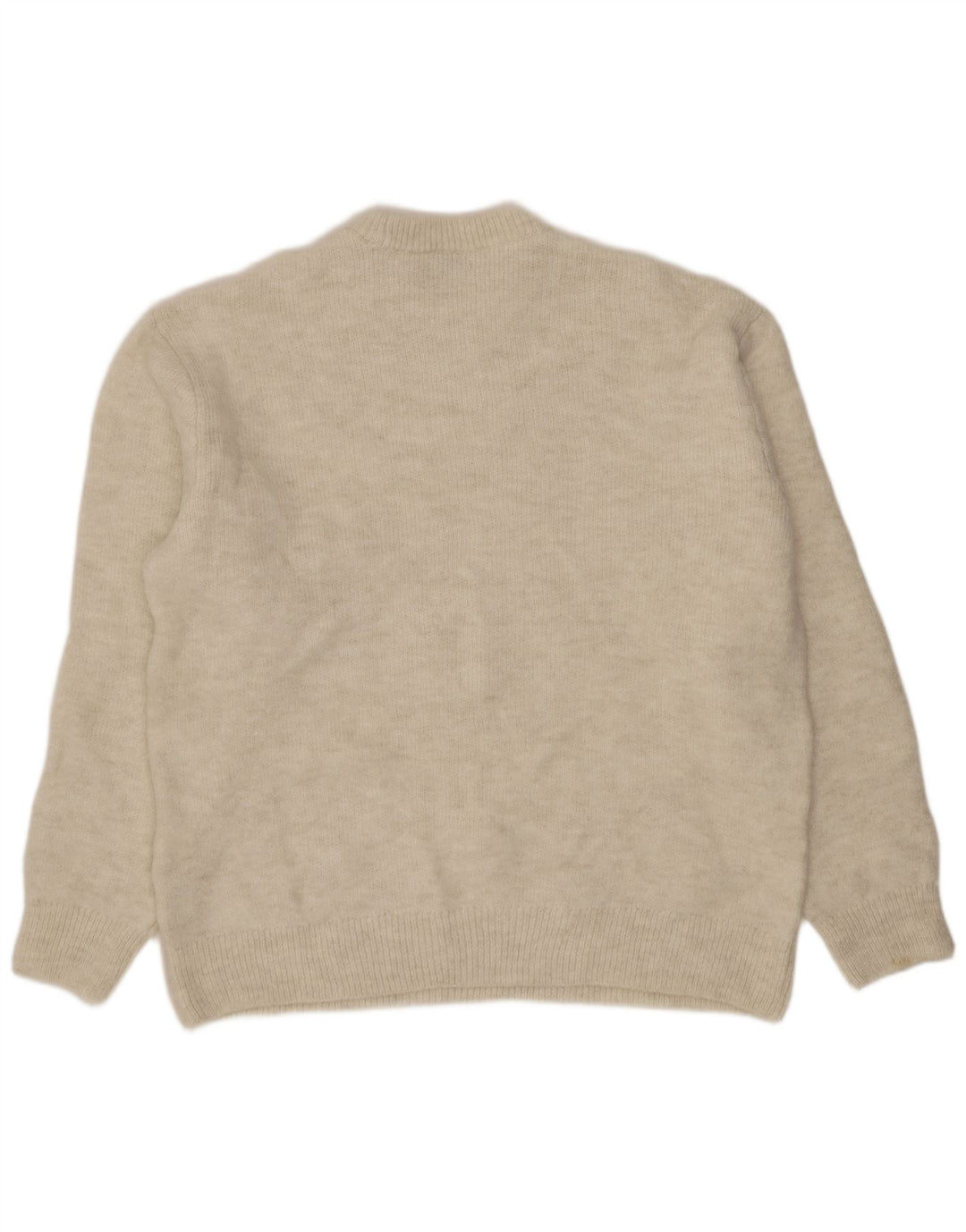 ZARA Homme Pull Col Rond Pull Large Beige Acrylique