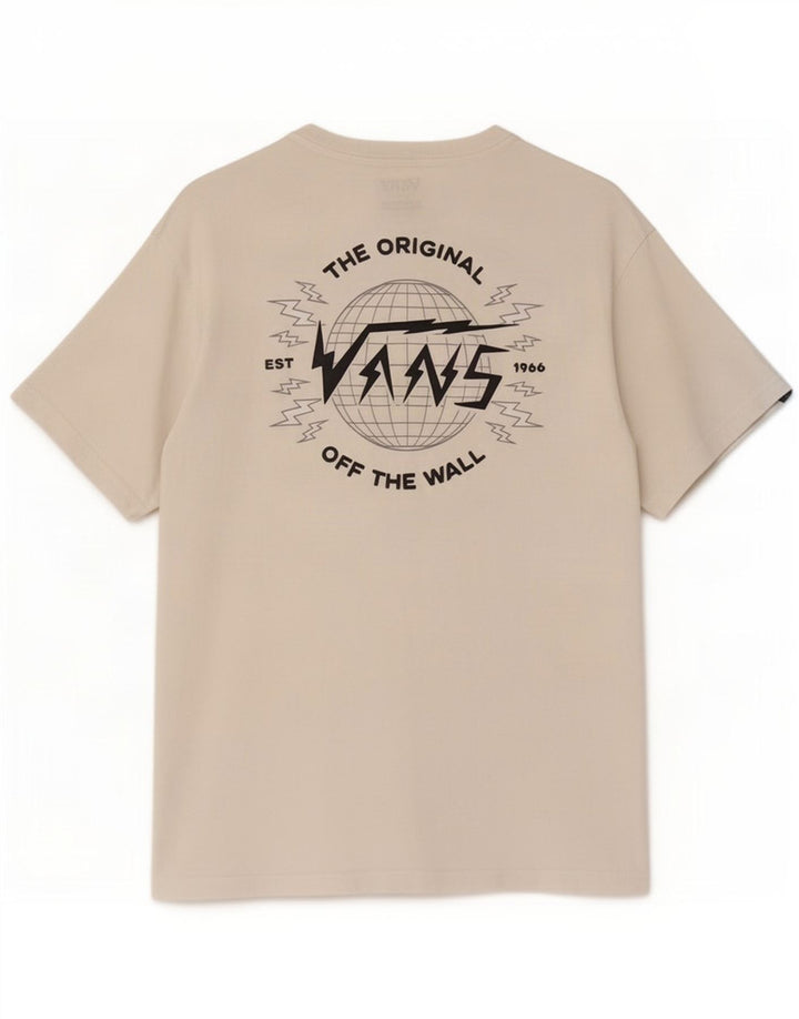 Vans Homme Coupe Classique T-Shirt Graphique Haut Blanc Moyen Coton