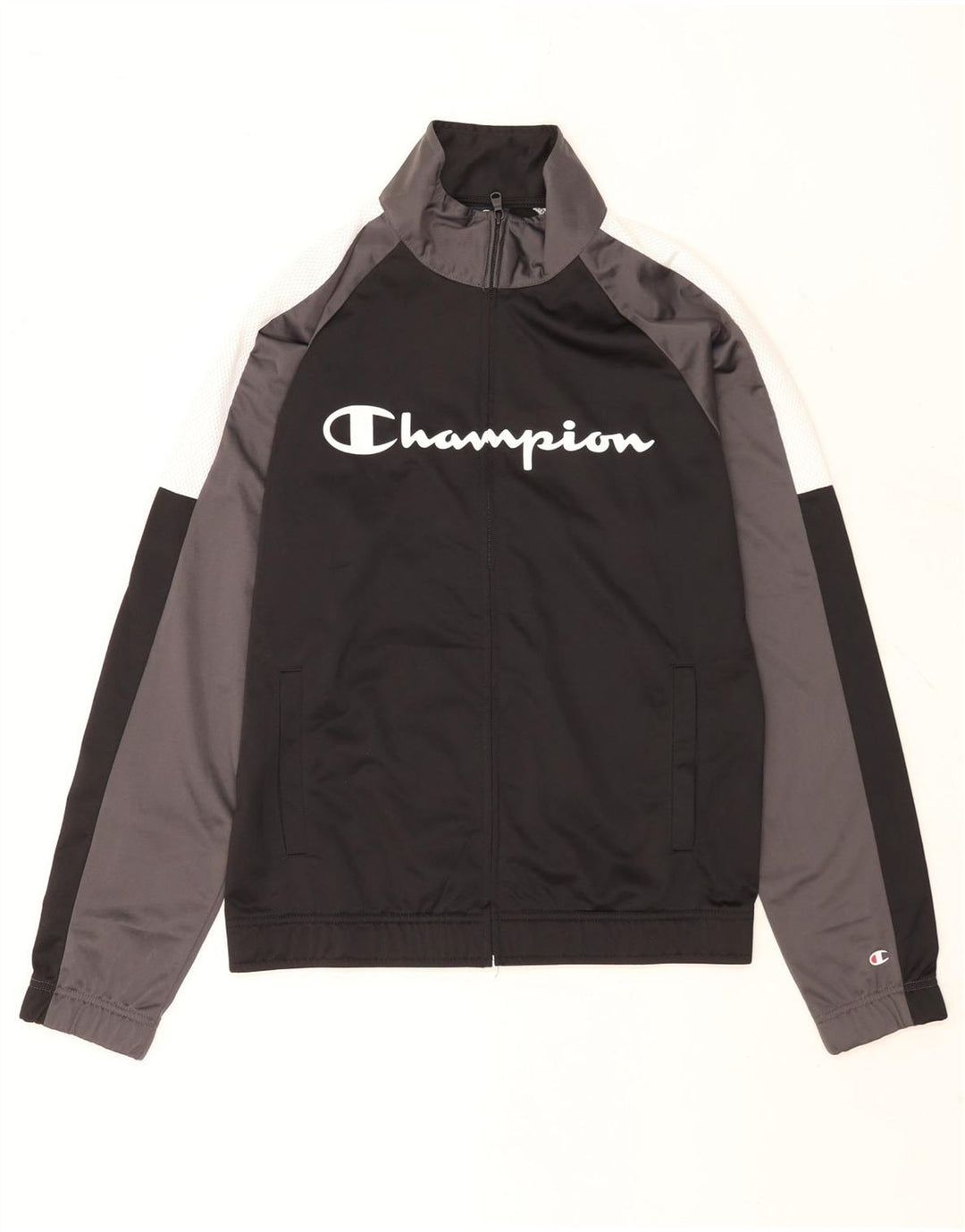 Champion Veste de Survêtement Graphique Homme Noir Moyen Colourblock