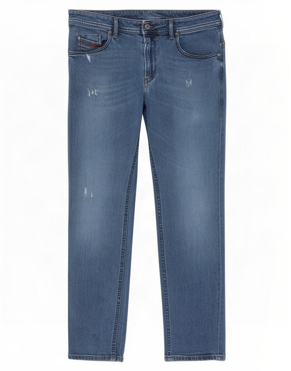 Diesel Jean slim vieilli W34 L30 en coton bleu pour homme