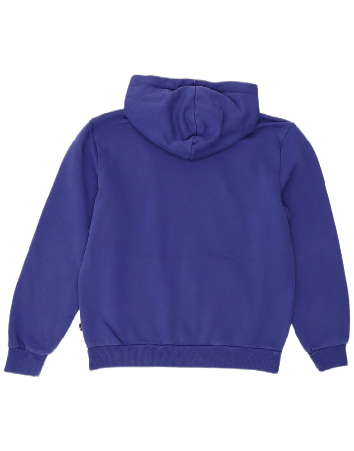 PUMA Womens Oversized Graphic Hoodie Jumper UK 10 Small Blue