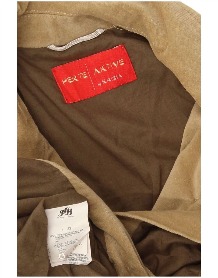 Krizia Veste utilitaire pour femme UK 16 Large Beige Coton