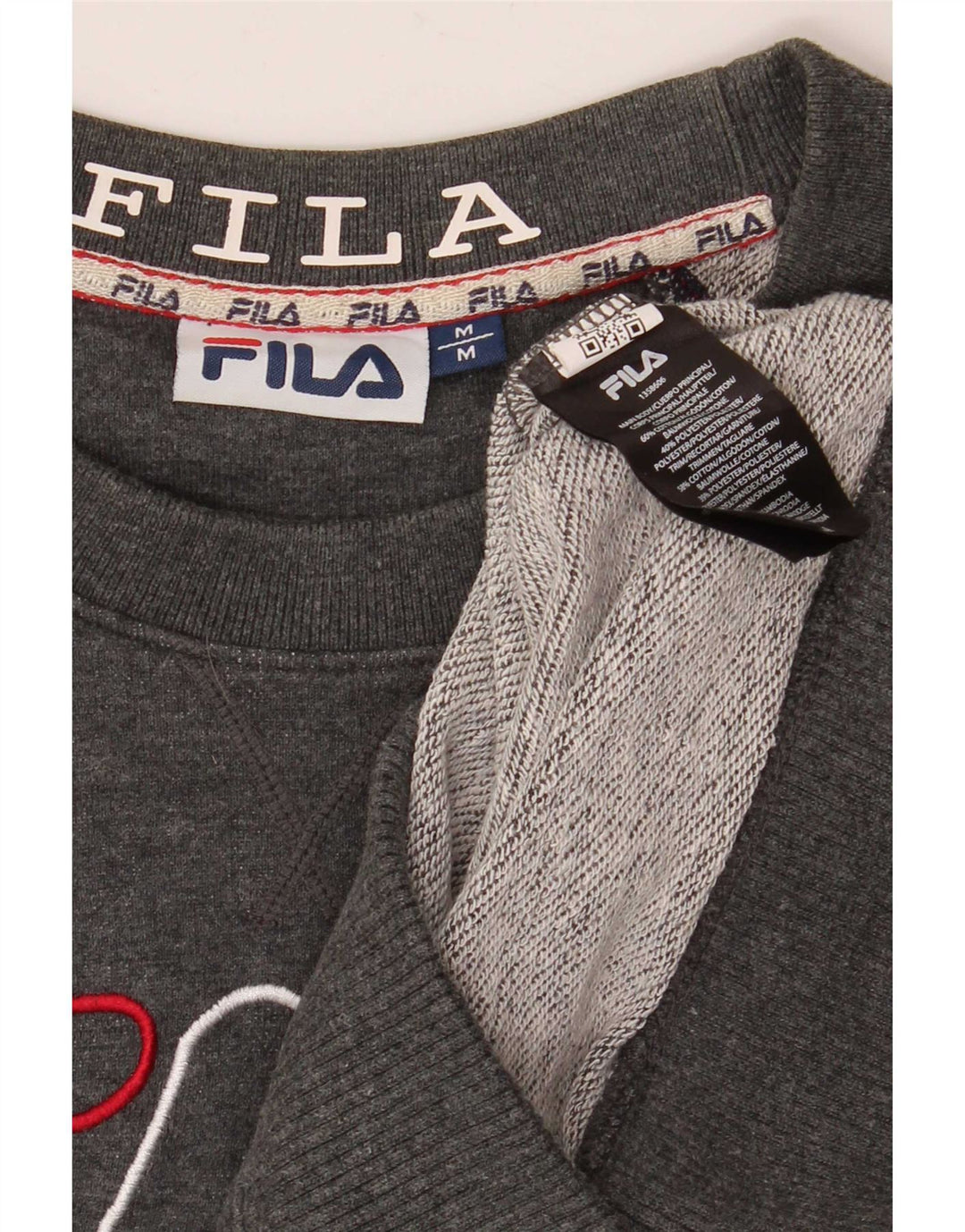Fila Sweat-Shirt Graphique Homme Gris Moyen Moucheté Coton