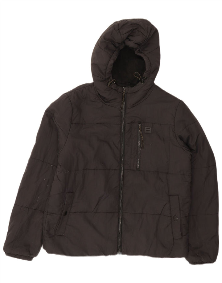 Billabong Veste matelassée à capuche pour homme UK 38 Medium Black Nylon