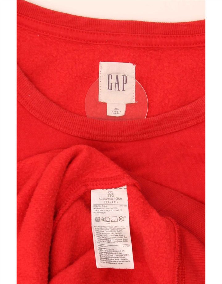 Gap Sweat-shirt graphique pour homme en coton rouge 2XL