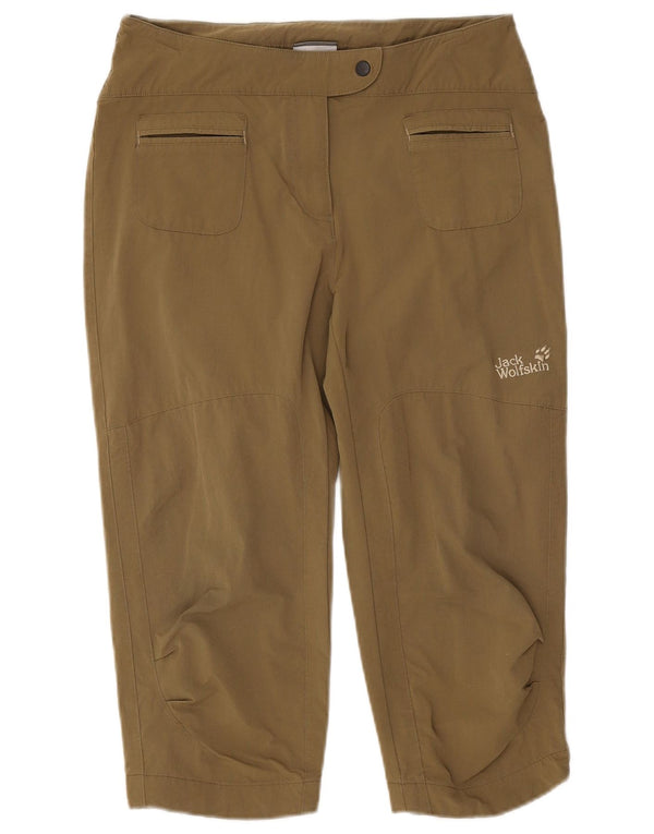 Jack Wolfskin Pantalon capri de randonnée pour femme UK 8/10 Small W28 L18 Kaki