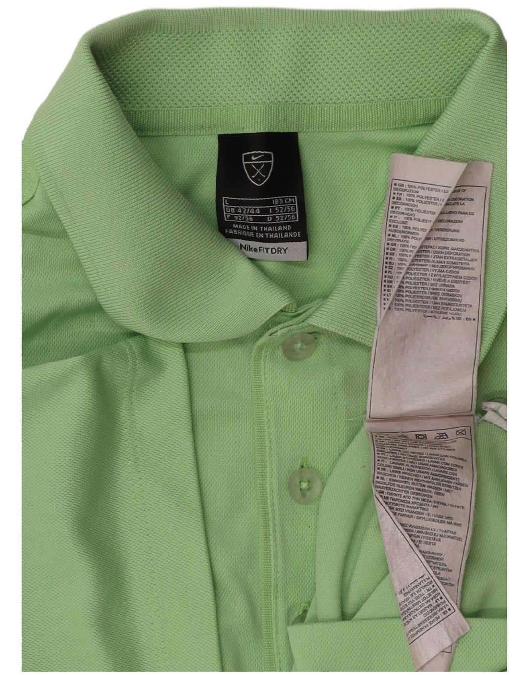 Nike Polo Homme UK 42/44 Large Vert Polyester