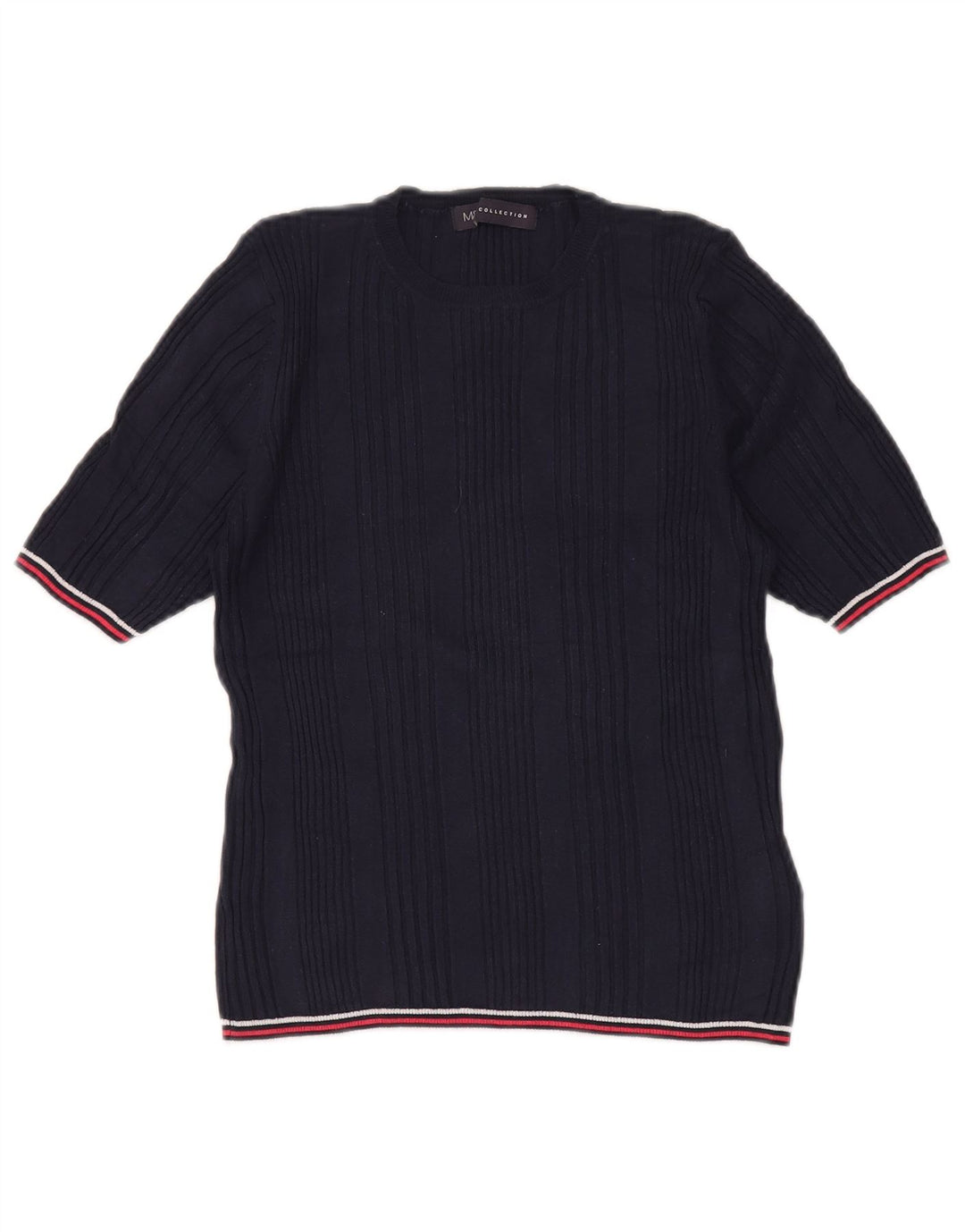 MARKS & SPENCER Pull à col rond pour femme UK 14 Large Bleu marine