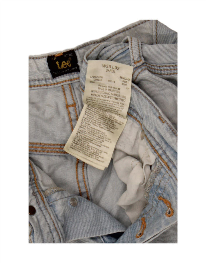 LEE Mens Daren Distressed Straight Jeans W33 L32 Blue Cotton Vintage Lee and Second-Hand Lee from Messina Hembry 