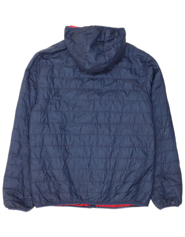 Umbro Veste matelassée à capuche pour homme UK 40 Large Bleu marine Polyester