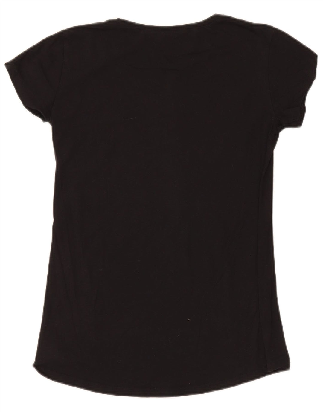 Benetton T-shirt graphique pour femme UK 10 Small Noir