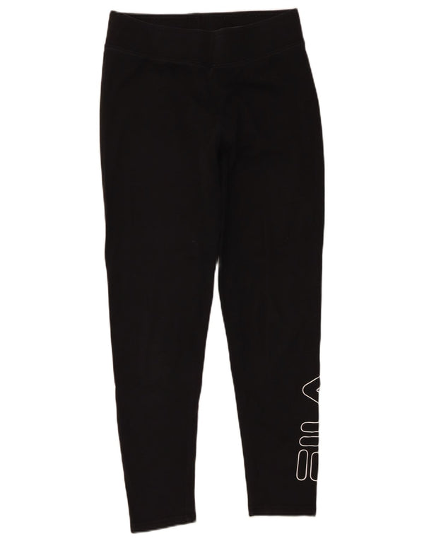 FILA Leggings graphiques pour femmes UK 14 coton noir moyen