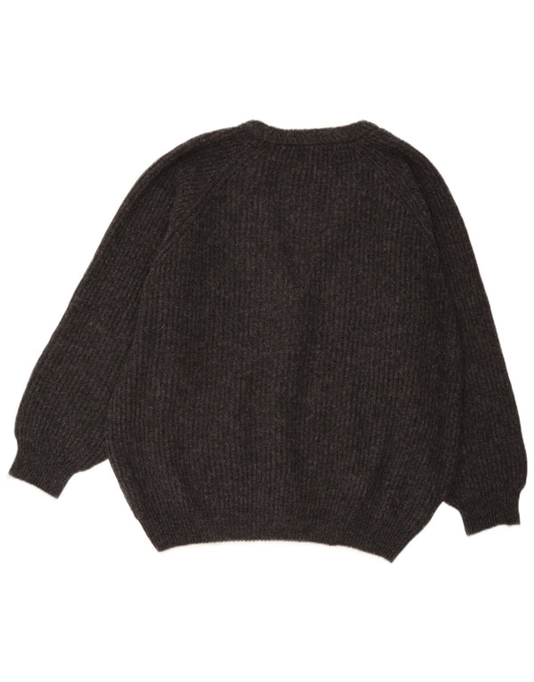 Levi's Cardigan Sweater XL Homme Gris Rayé Laine Vierge