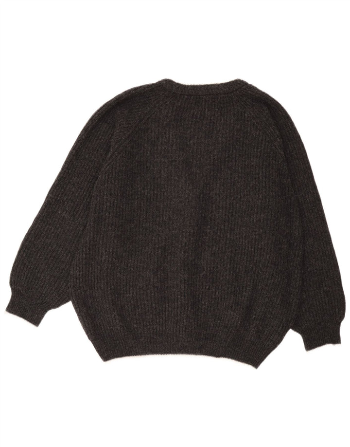 Levi's Cardigan Sweater XL Homme Gris Rayé Laine Vierge