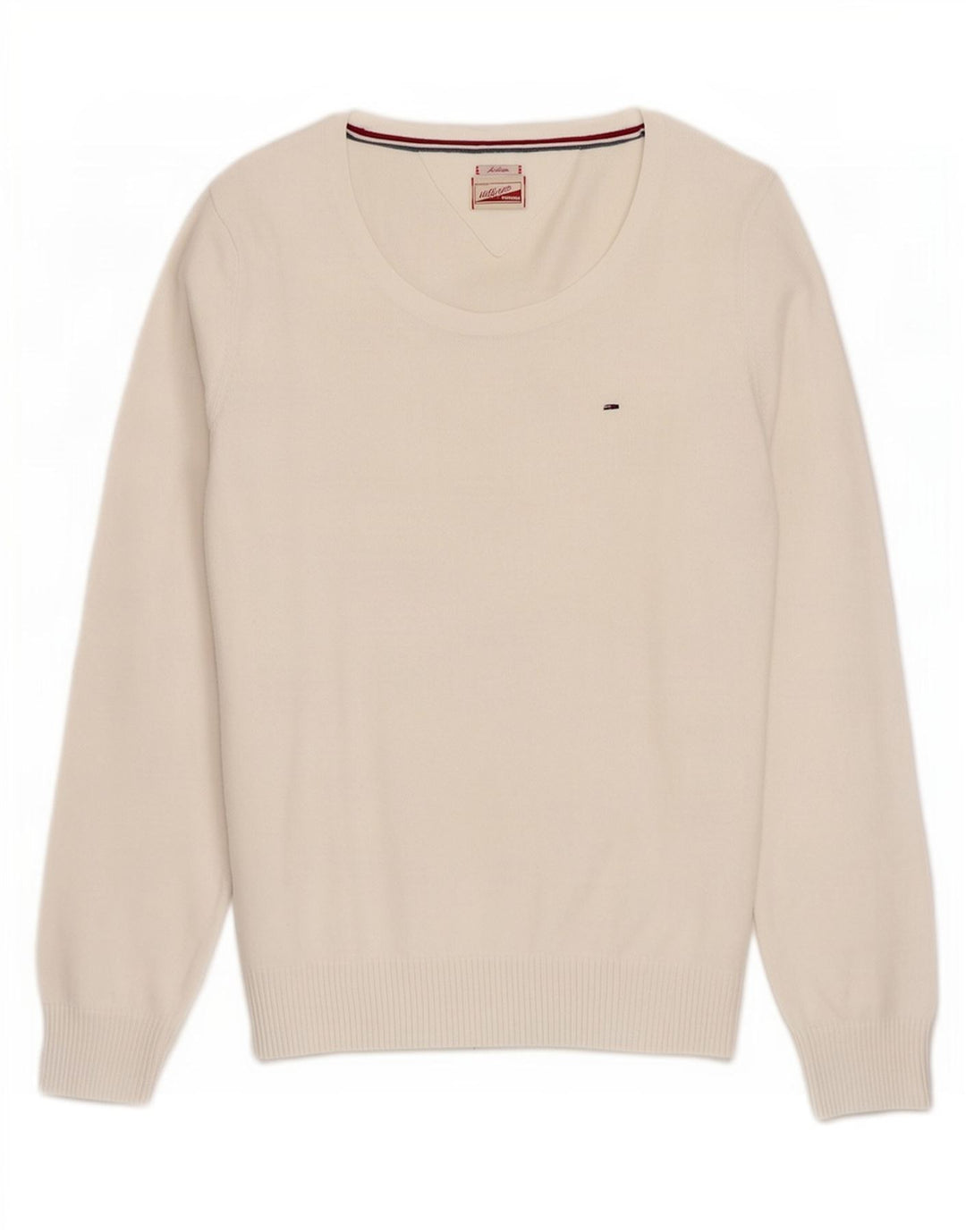 Tommy Hilfiger Pull col bateau pour femme UK 12 Blanc moyen