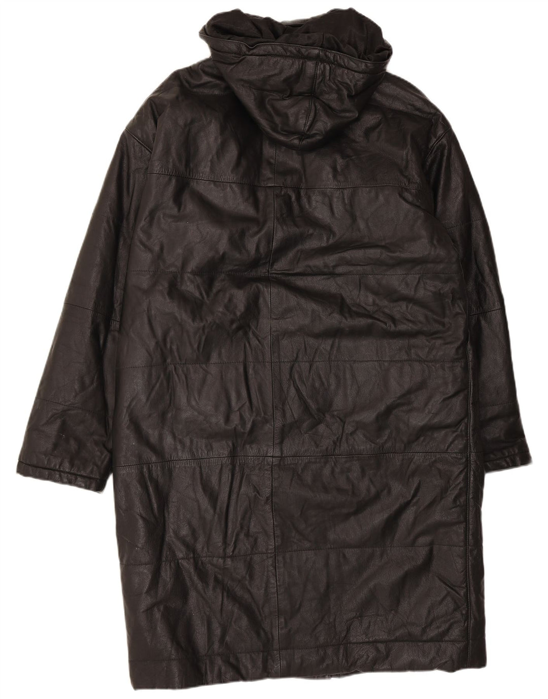 Manteau en cuir à capuche pour femme Orfatti IT 48 XL Noir
