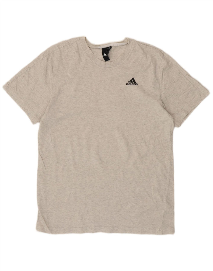 ADIDAS Mens T-Shirt Top Medium Grey Cotton