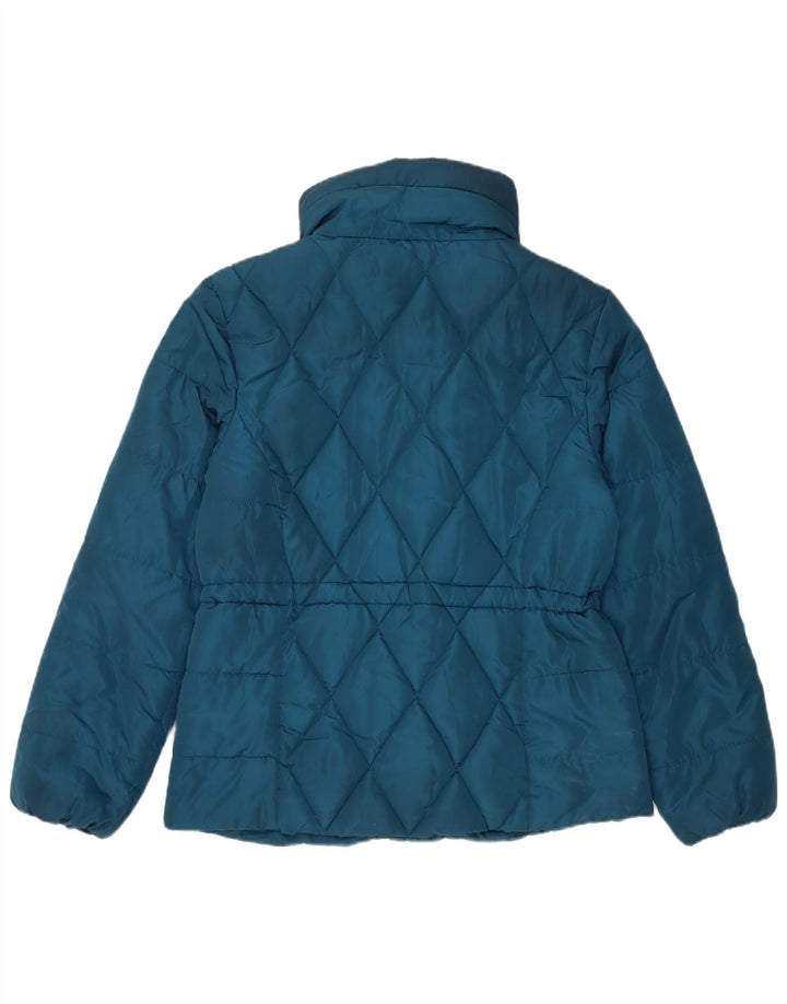 Marks & Spencer Veste matelassée matelassée pour femme UK 12 Bleu moyen Polyester
