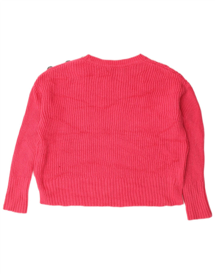 Marks & Spencer Pull surdimensionné à col bateau pour femme UK 12 Rose moyen