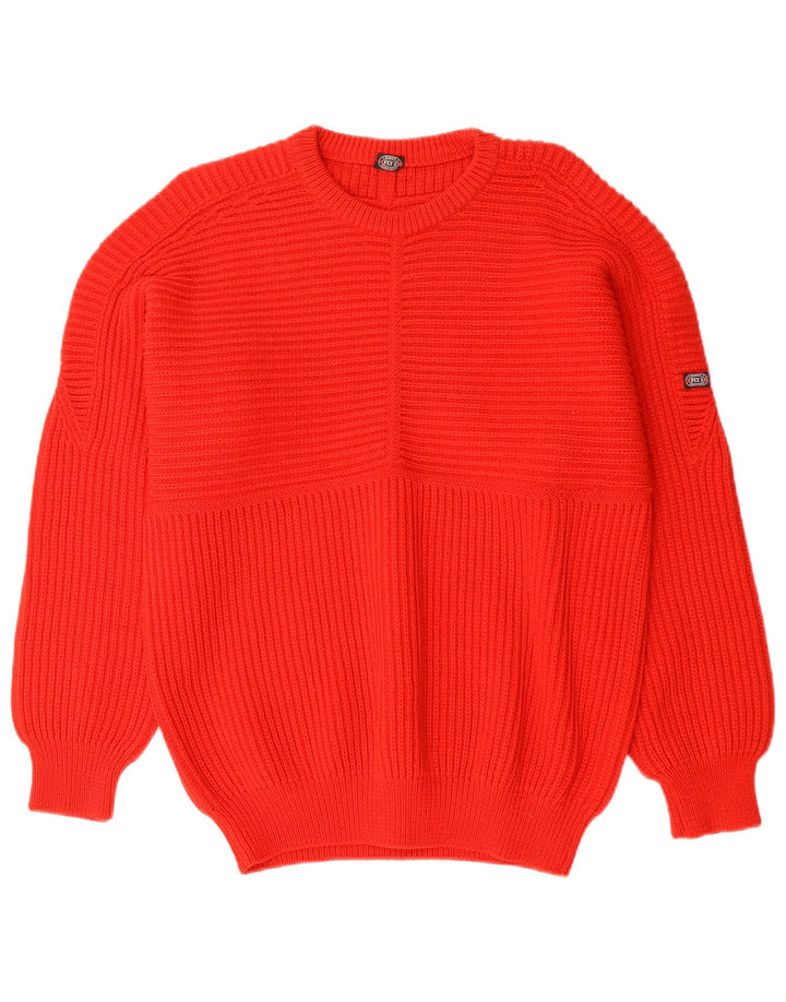 VINTAGE Pull col bateau homme rouge moyen