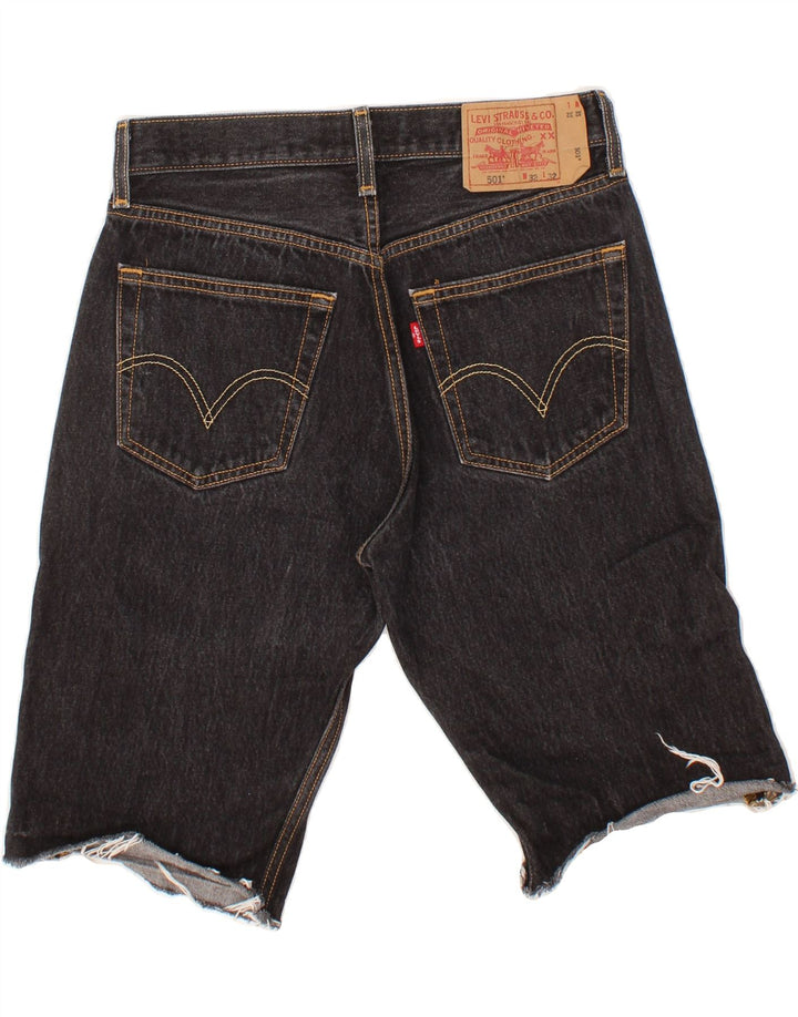 LEVI'S Short en Jean 501 Homme W32 Noir Moyen Coton