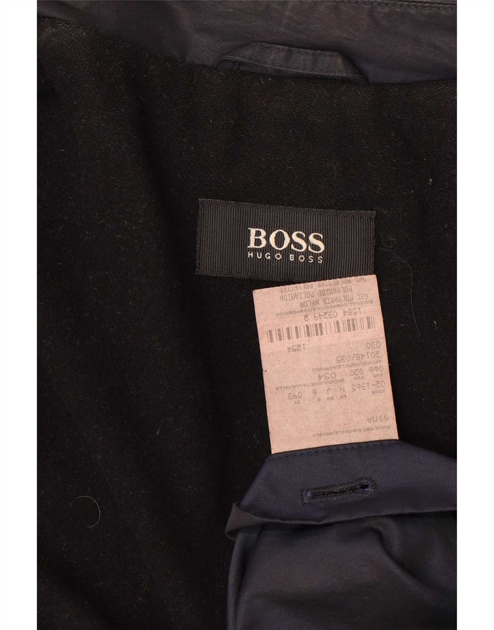 Hugo Boss Veste coupe-vent pour hommes IT 54 2XL Bleu marine Nylon