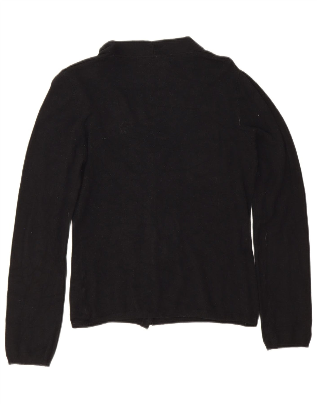 Zara Womens Crop Cardigan Pull UK 12 Moyen Noir